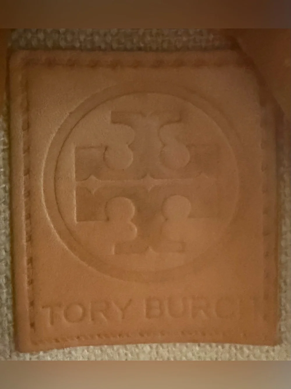 Tory Burch Beige Espadrille Wedge Sandals with Tan Ankle Strap